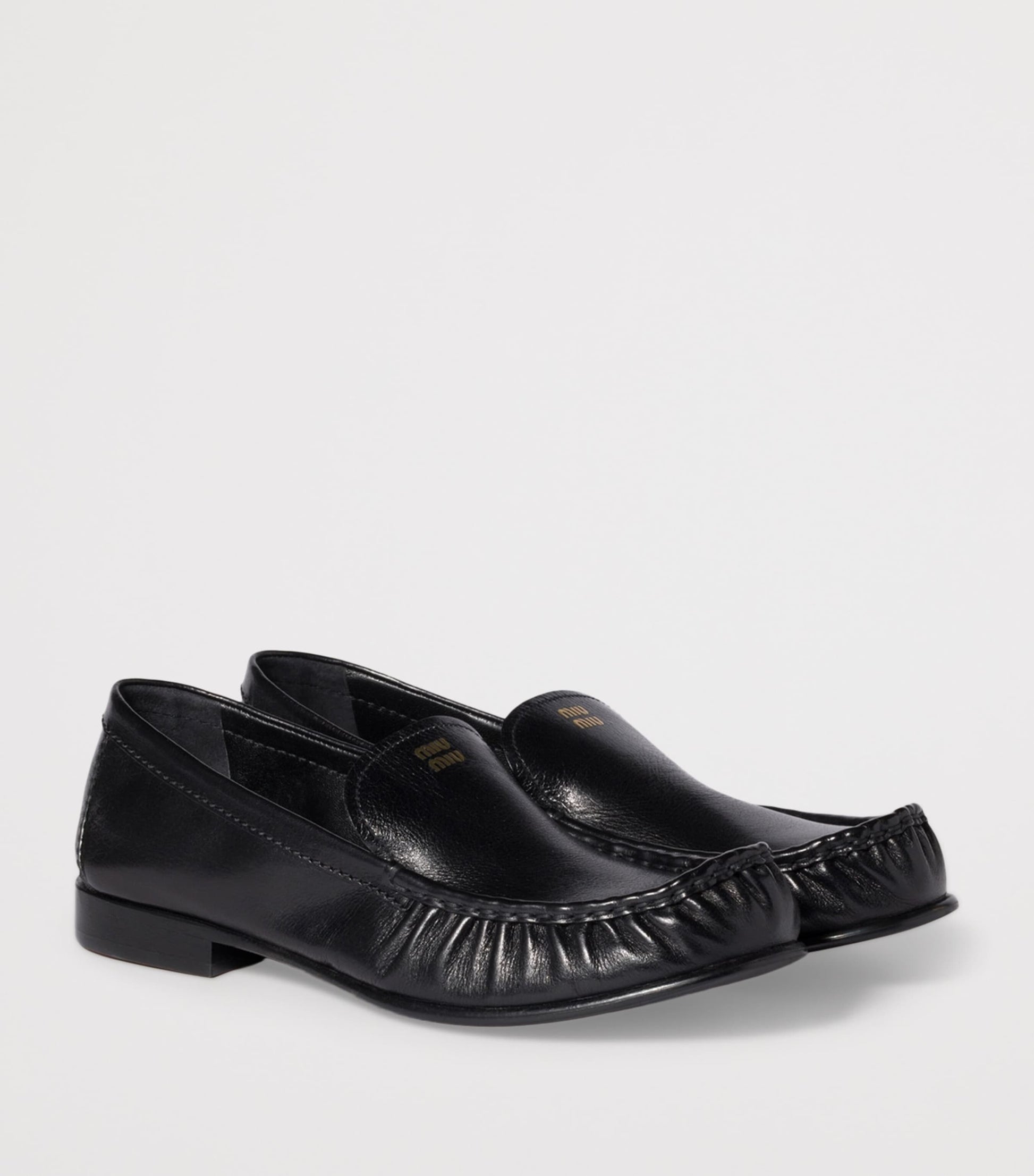 Black Buffalo Leather Loafers