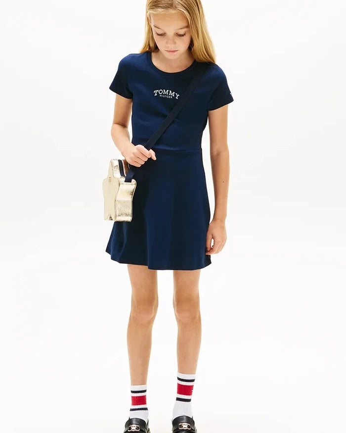 Детска памучна рокля Tommy Hilfiger