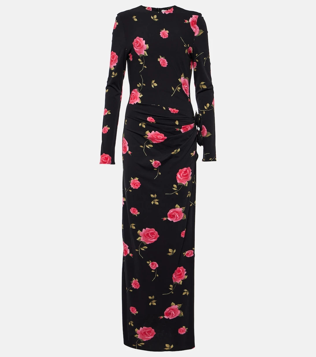 Magda Butrym - Floral-appliqué gathered maxi dress