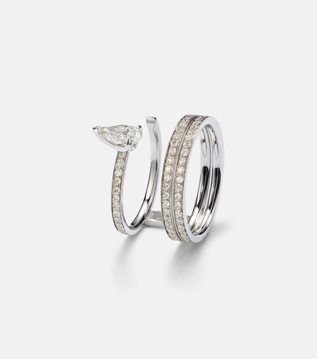 Repossi - Serti Sur Vide 18kt white gold ring with diamonds