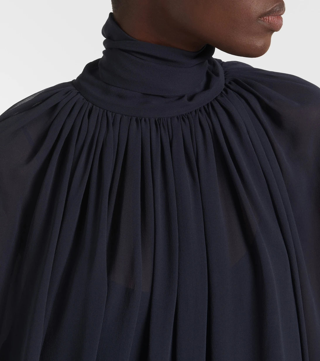 Chloé - Gathered silk georgette maxi dress