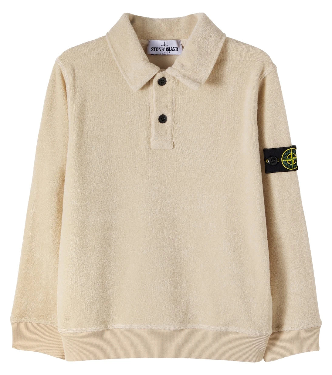 Stone Island Junior - Compass cotton terry polo sweater