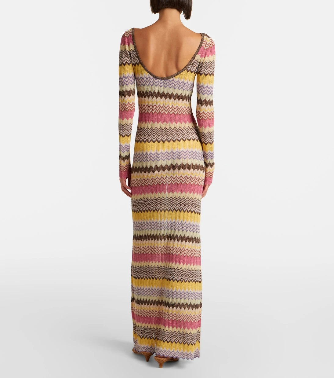 Faithfull - Pedro chevron lamé maxi dress