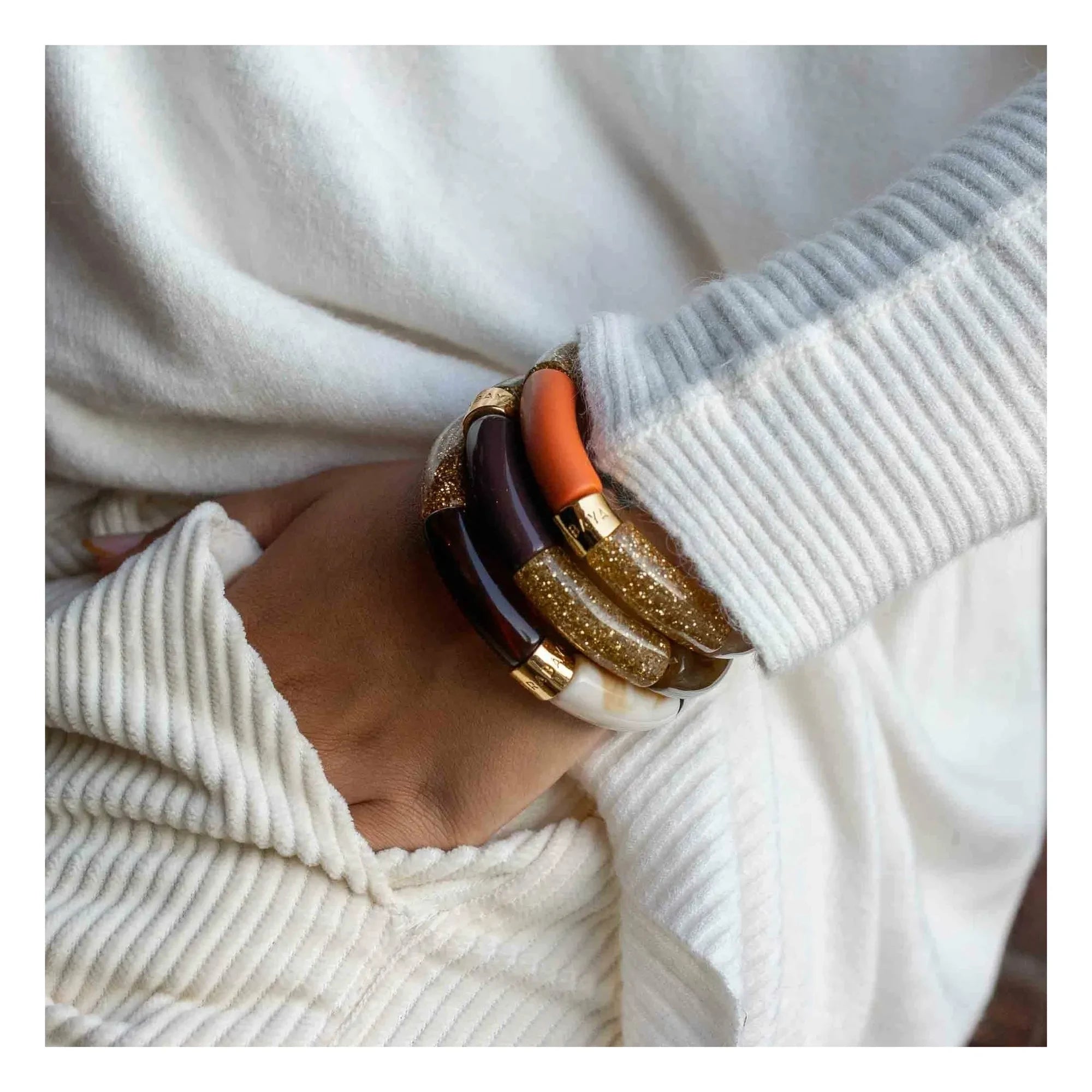 Parabaya - Terra-Ouro Trio Bracelets | Brown