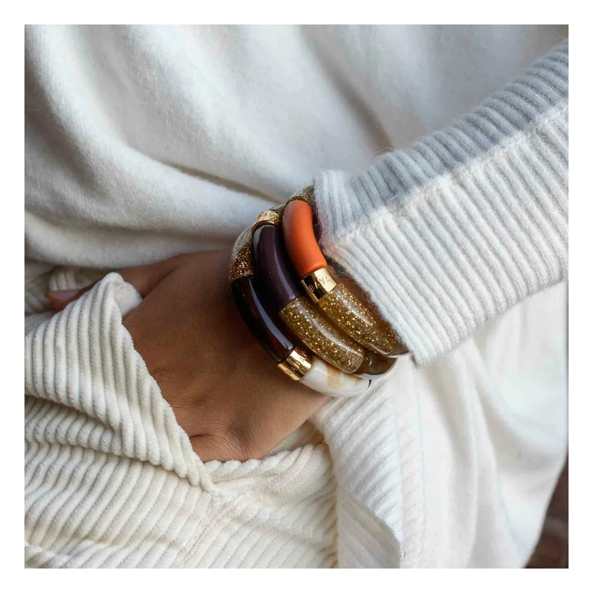 Parabaya - Terra-Ouro Trio Bracelets | Brown