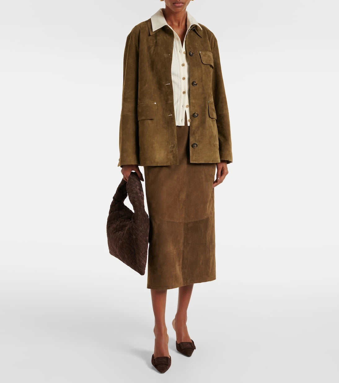 Vince - Suede pencil skirt