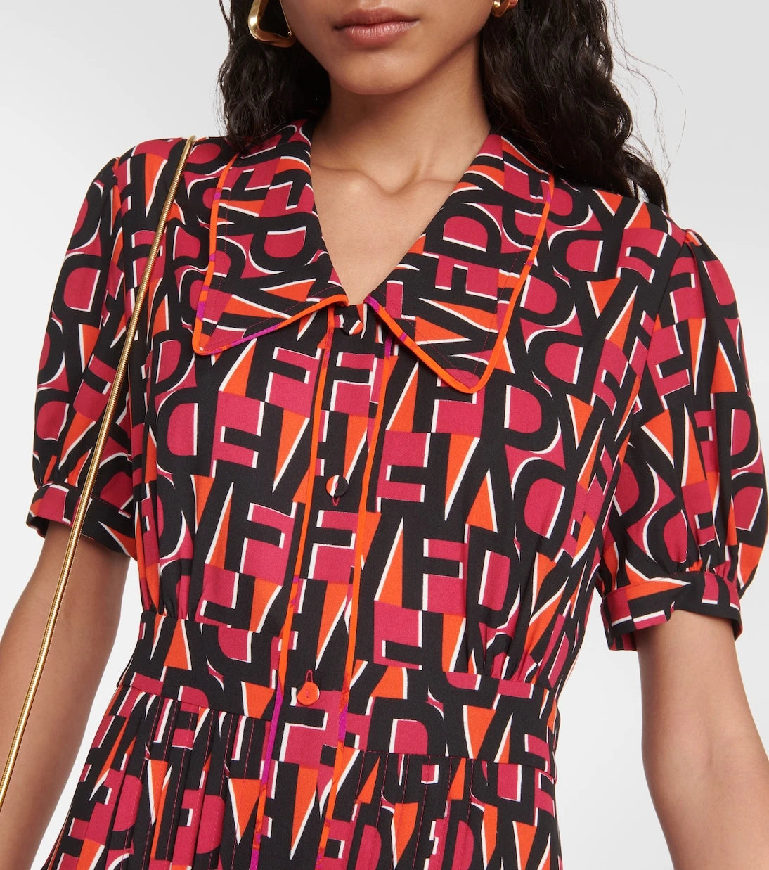 Diane von Furstenberg - Darius logo minidress