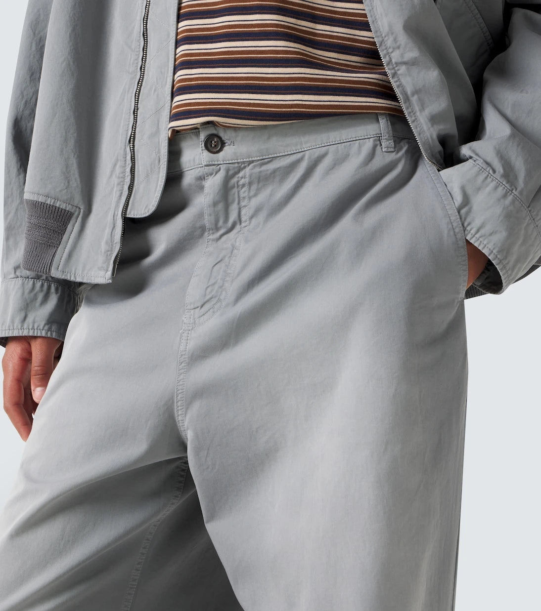 Miu Miu - Cotton twill wide-leg pants