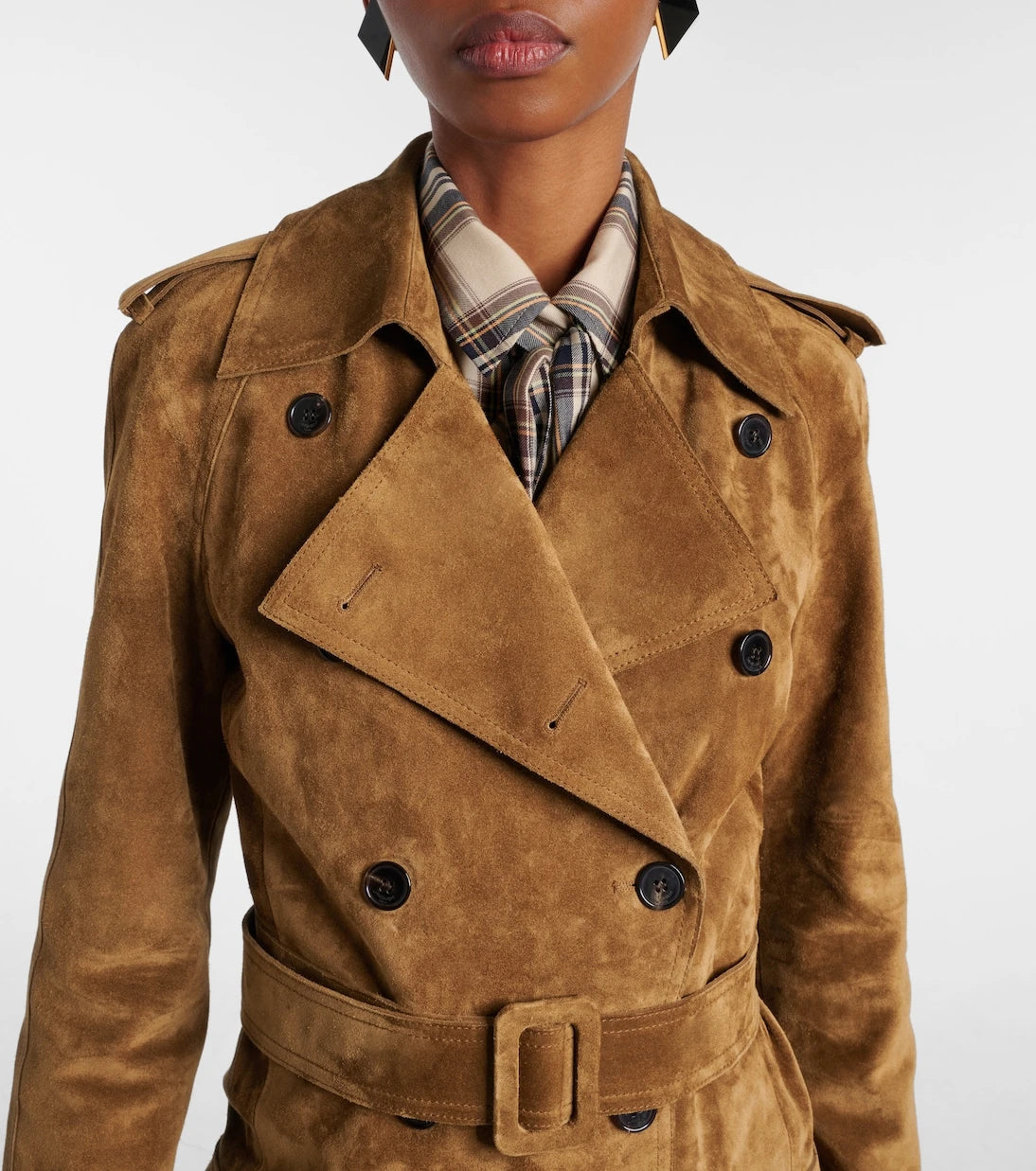 Saint Laurent - Suede trench coat