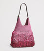 Pink Straw Shag Tote Bag
