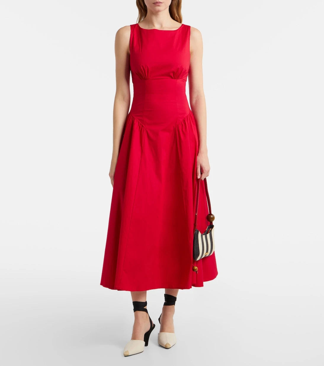 Staud - Gwen cotton poplin midi dress