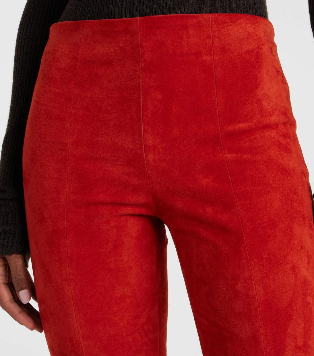 Stouls - Gege high-rise suede flared pants