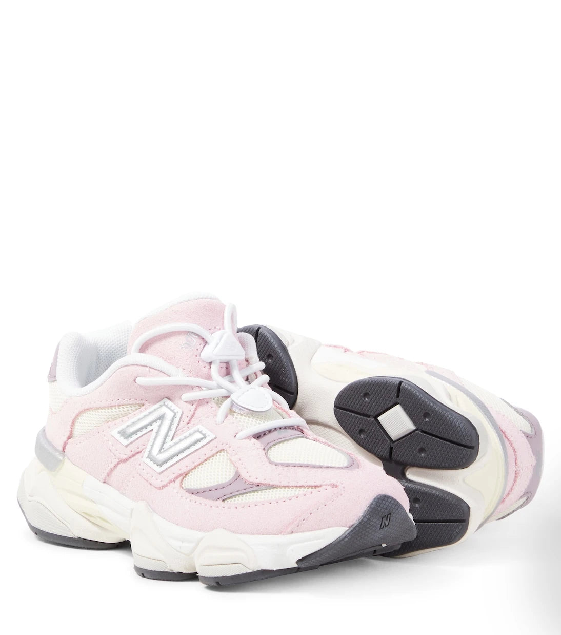 New Balance Kids - حذاء رياضي 9060 مزين بالجلد السويدي