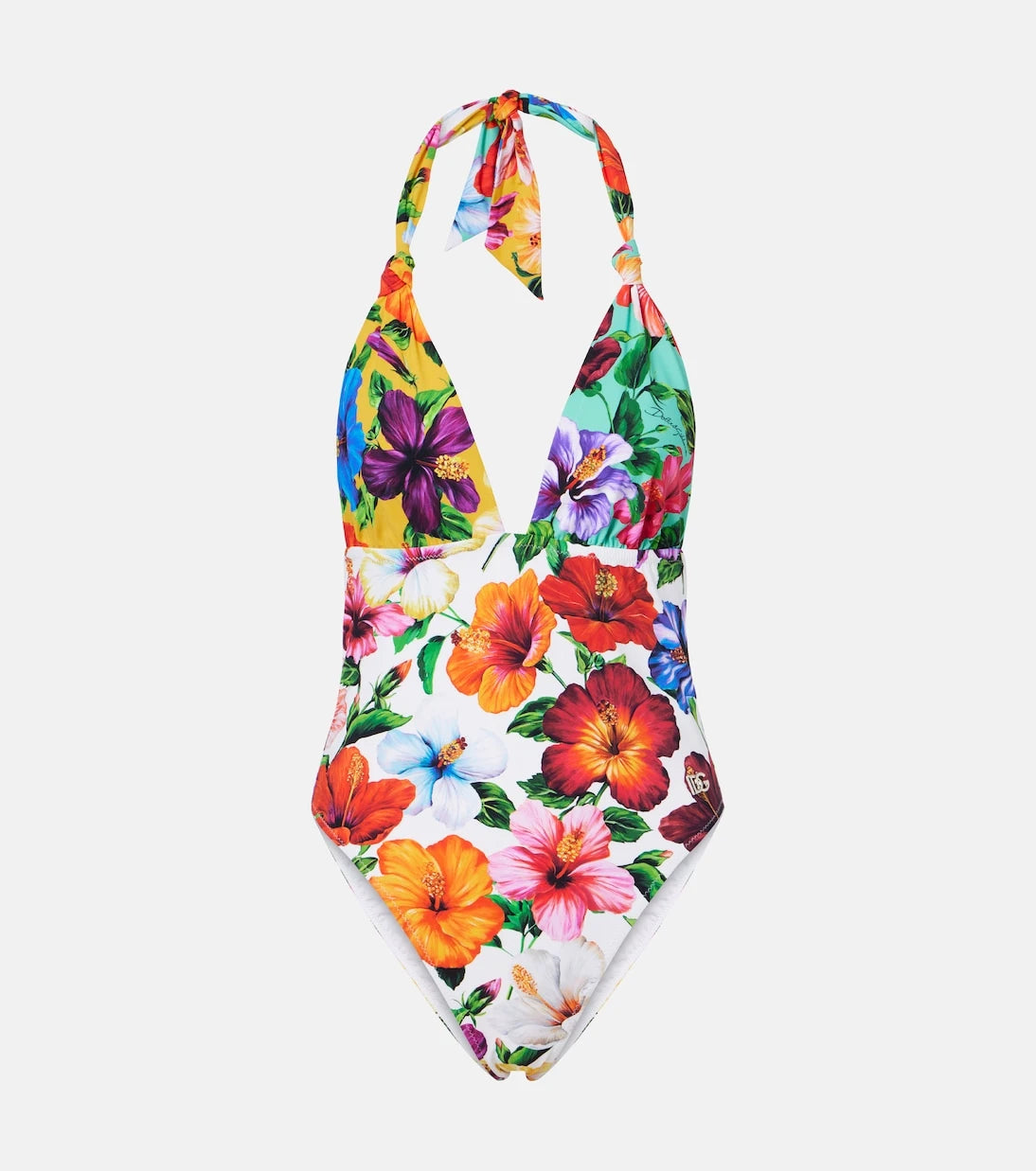 Dolce&Gabbana - Floral halterneck swimsuit