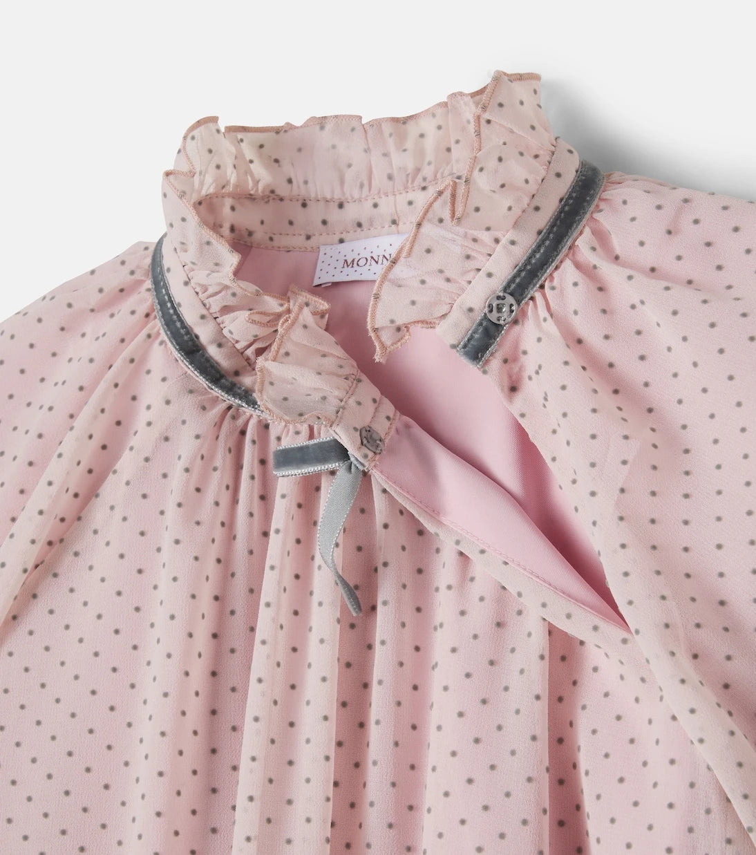 Monnalisa - Polka-dot tiered dress