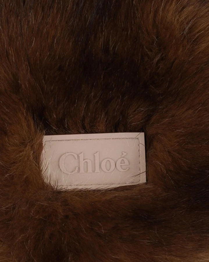 Chloé - Fleece Gloves | Camel