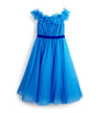 Jenny Packham Kids Blue Tulle Off-Shoulder Blue Moon Dress (14 Years)