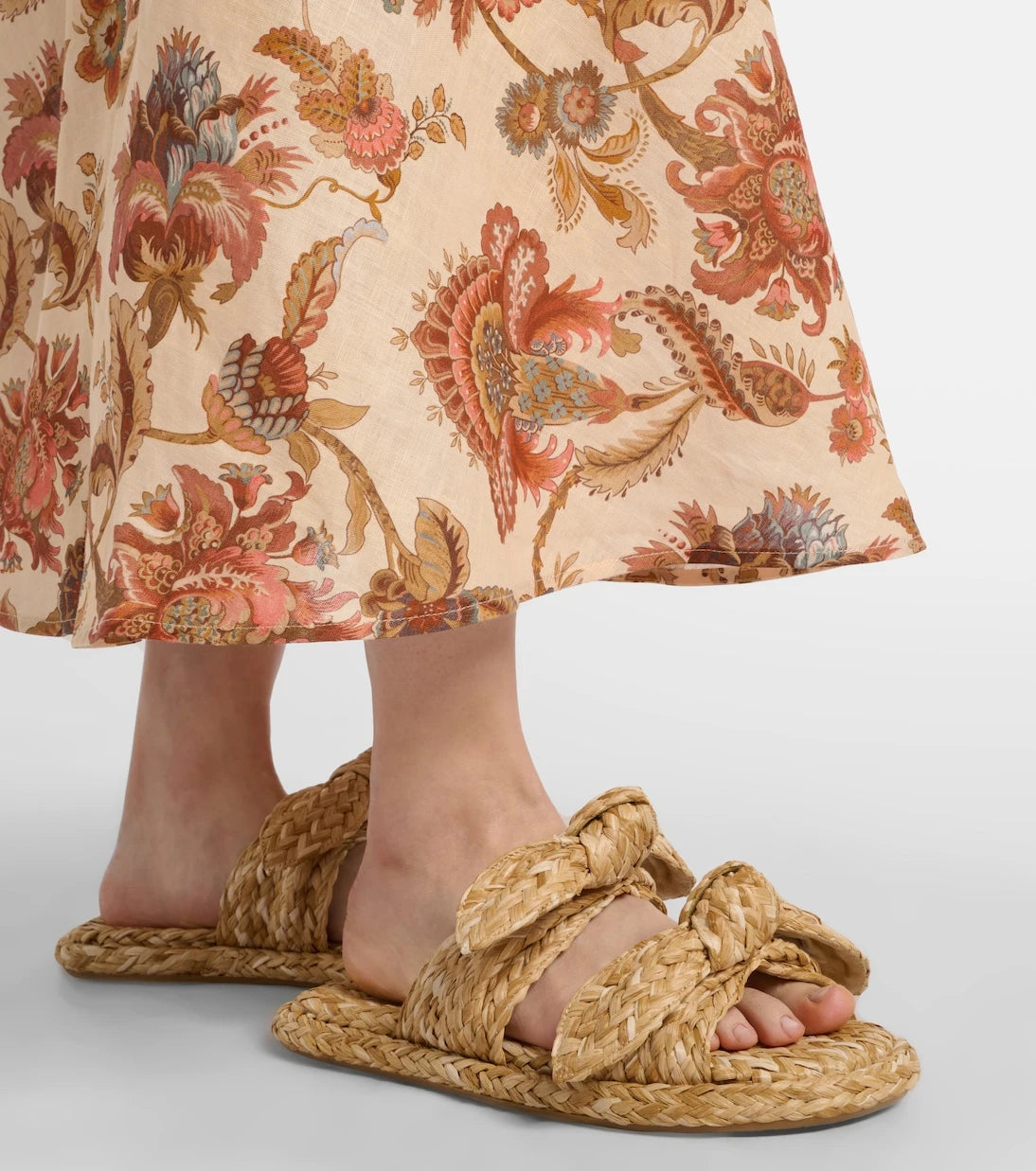 Zimmermann - Carousel raffia espadrille slides