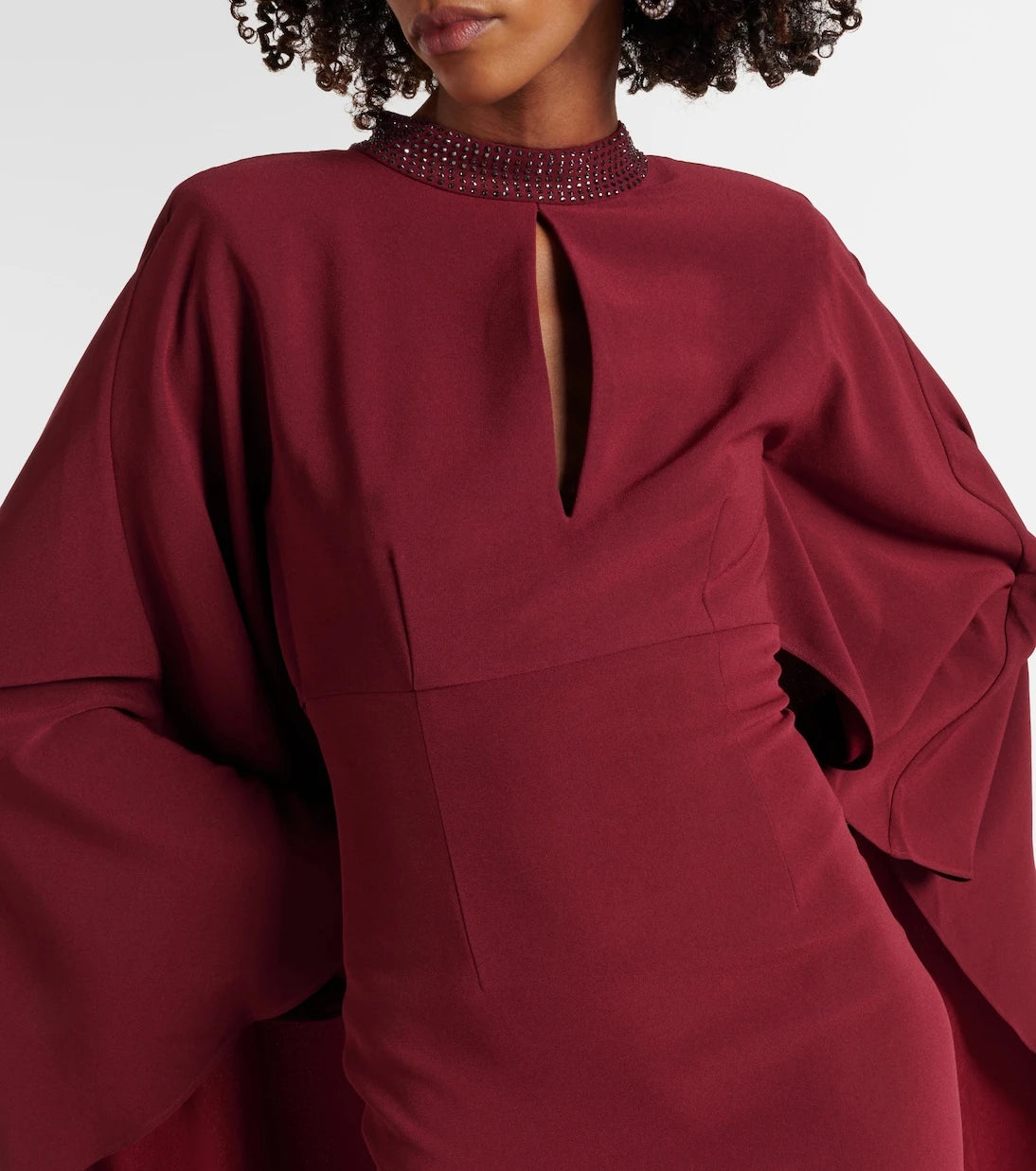 Roland Mouret - Caped crystal-embellished gown