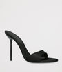 Paris Texas Black Satin Lidia Mules 105