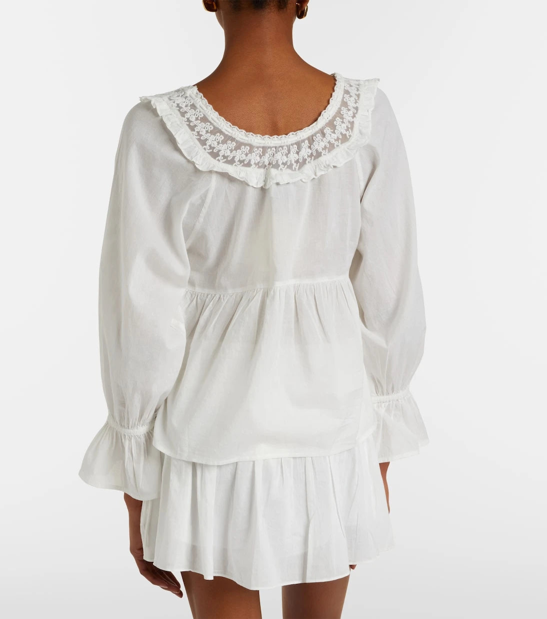 Posse - Danielle lace-trimmed cotton blouse