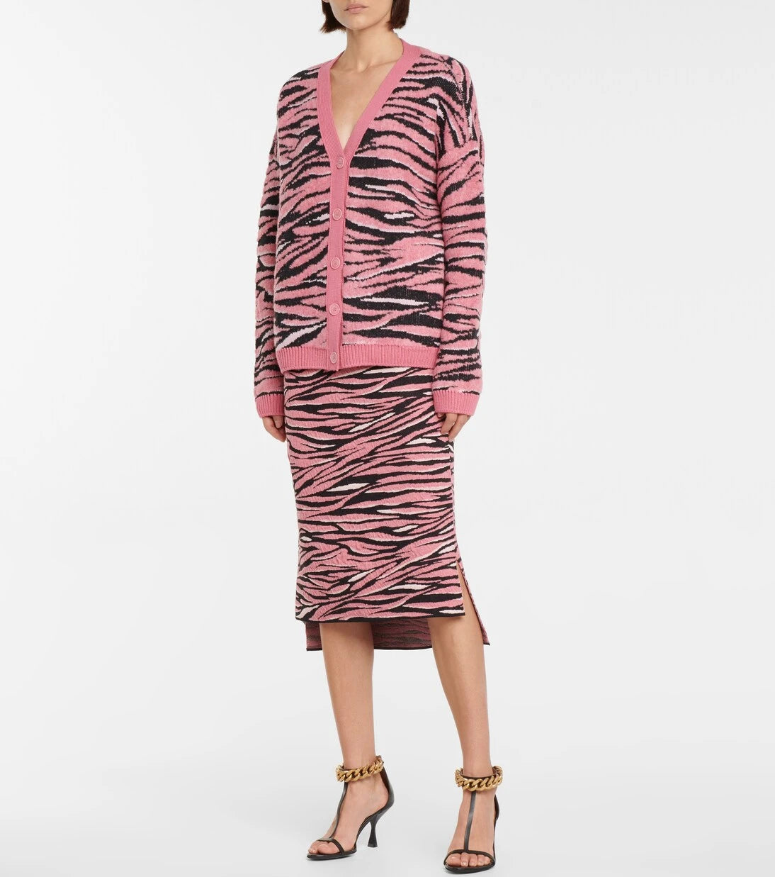 Stella McCartney - Animal jacquard midi skirt