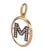 Yellow Gold and Diamond Initial M Pendant