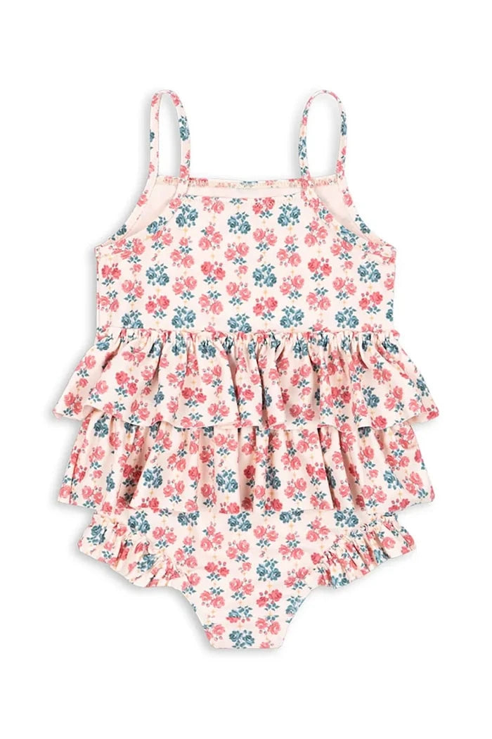 Детски цял бански Konges Sløjd MANUCA FRILL SWIMSUIT GRS