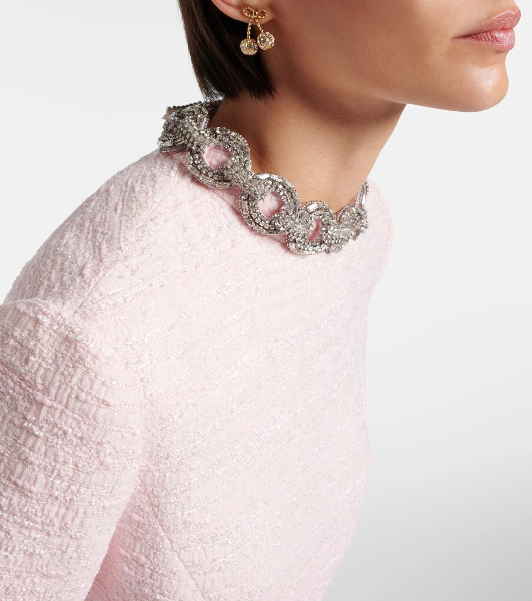 Valentino - Embellished tweed minidress