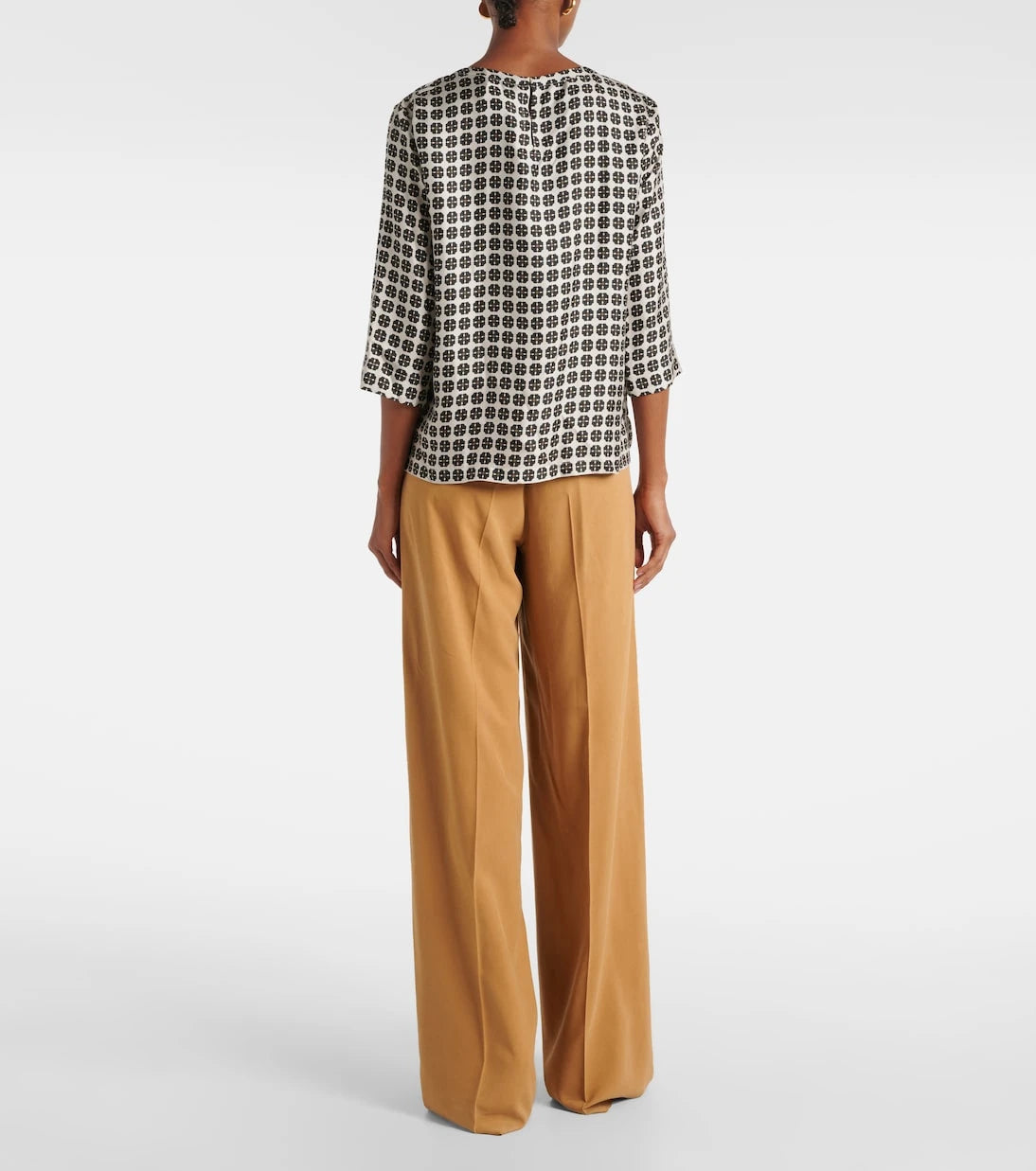 'S Max Mara - Ribes checked silk top