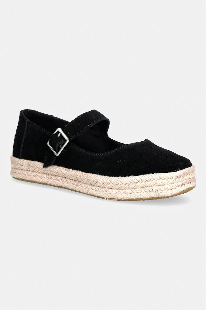 Toms kadın süet Mary Jane espadril CAROLINA MARY JANE