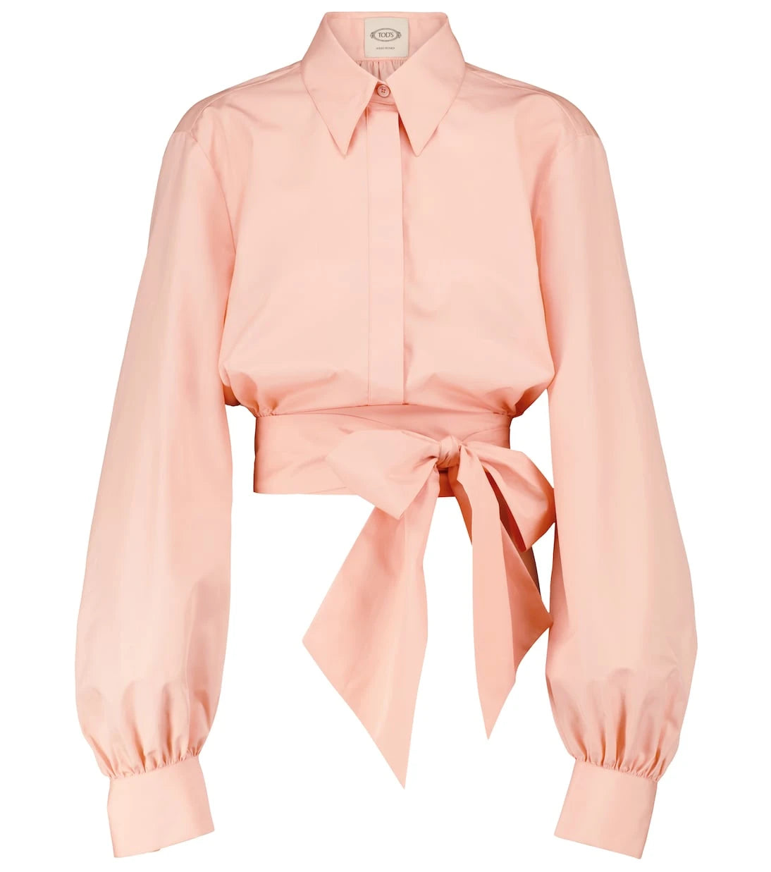 Tod's - Long-sleeved cropped cotton shirt