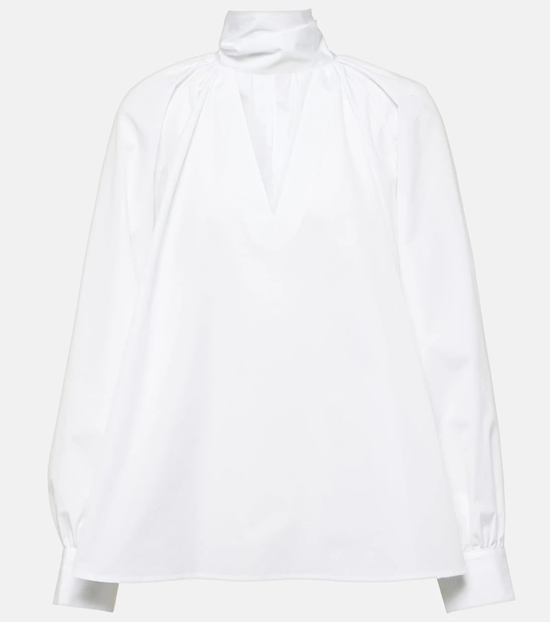 CO - Scarf-detail cotton poplin blouse
