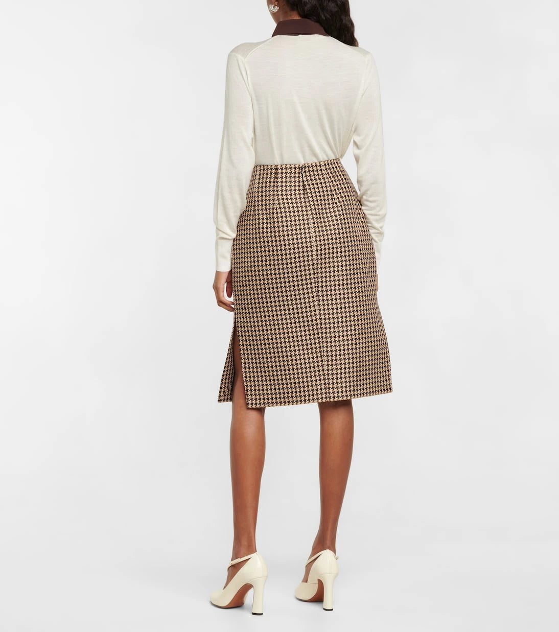 Emilia Wickstead - Noah houndstooth pencil skirt