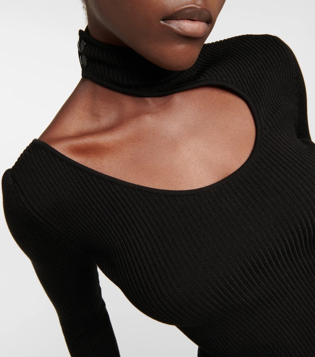Petar Petrov - Fiz cutout ribbed-knit silk top