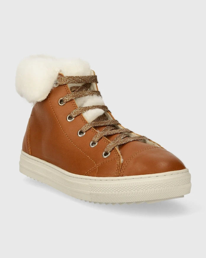 Pom D'api SWAG ZIP FUR Çocuk Deri Kışlık Botlar