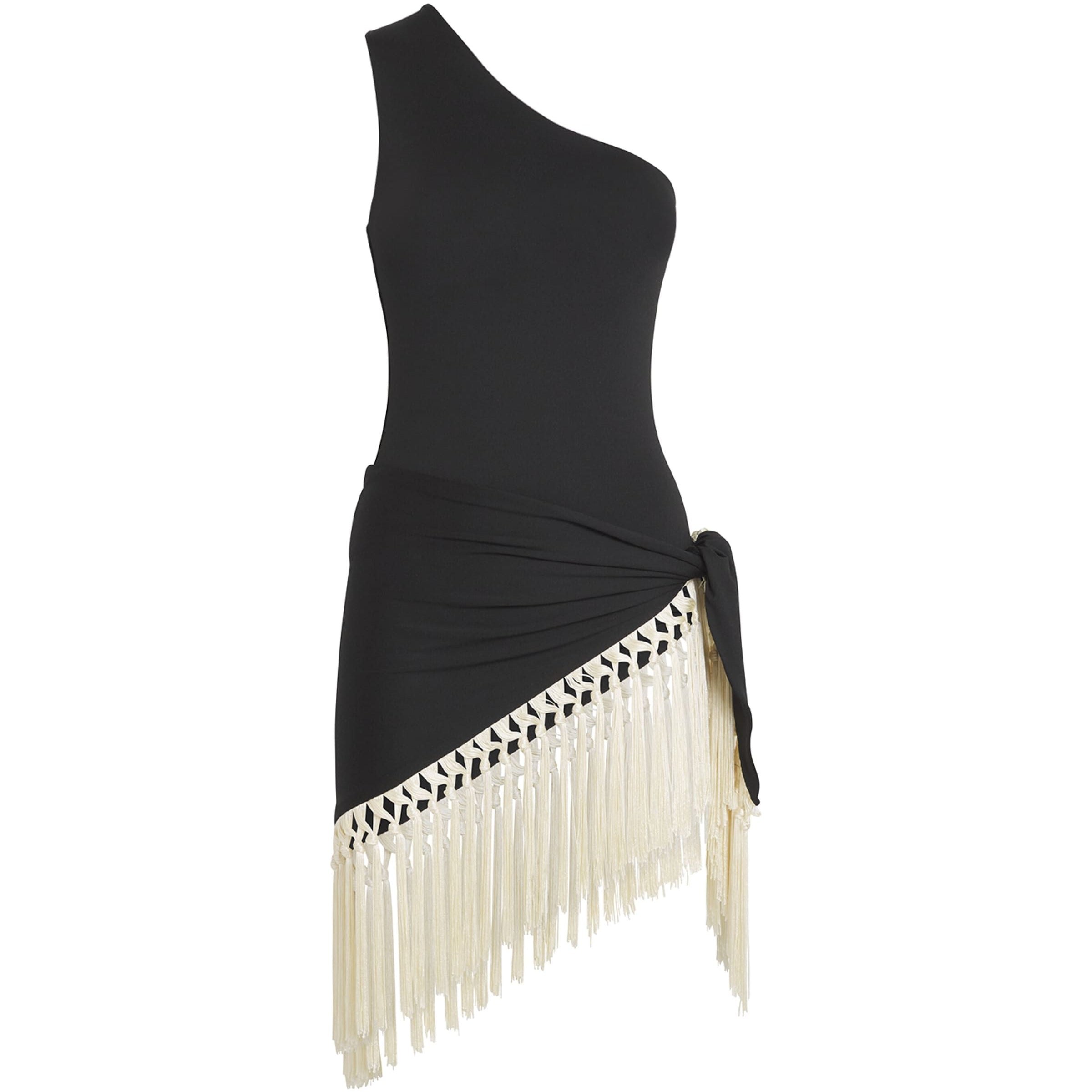 Black Pareo-Detail Yacare Swimsuit