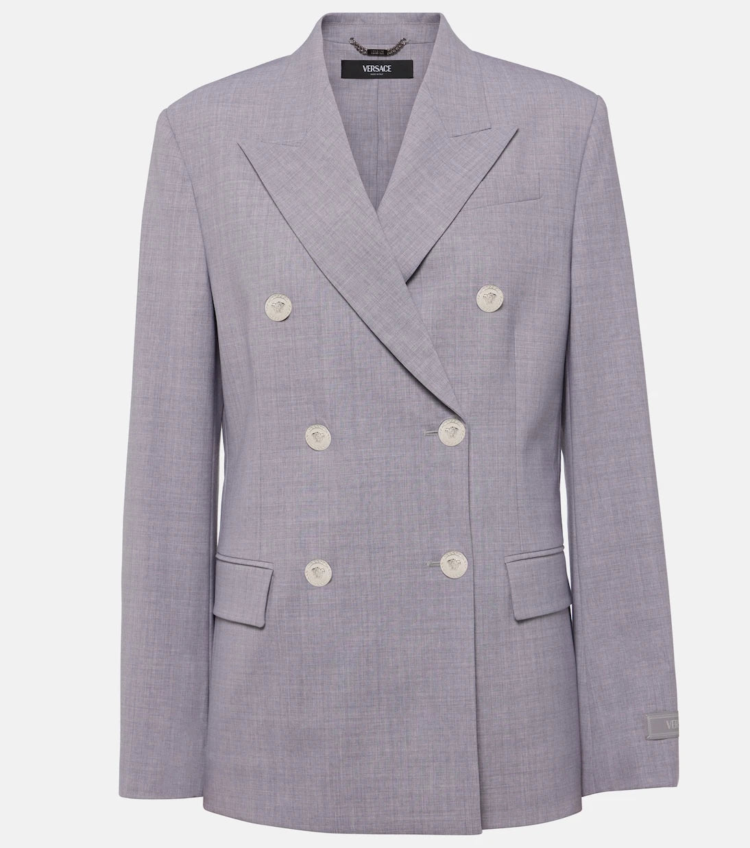Versace - Mélange wool-blend blazer