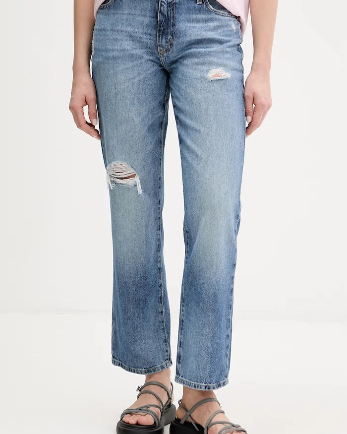 Guess Jeans kadın düz kesim kot pantolon