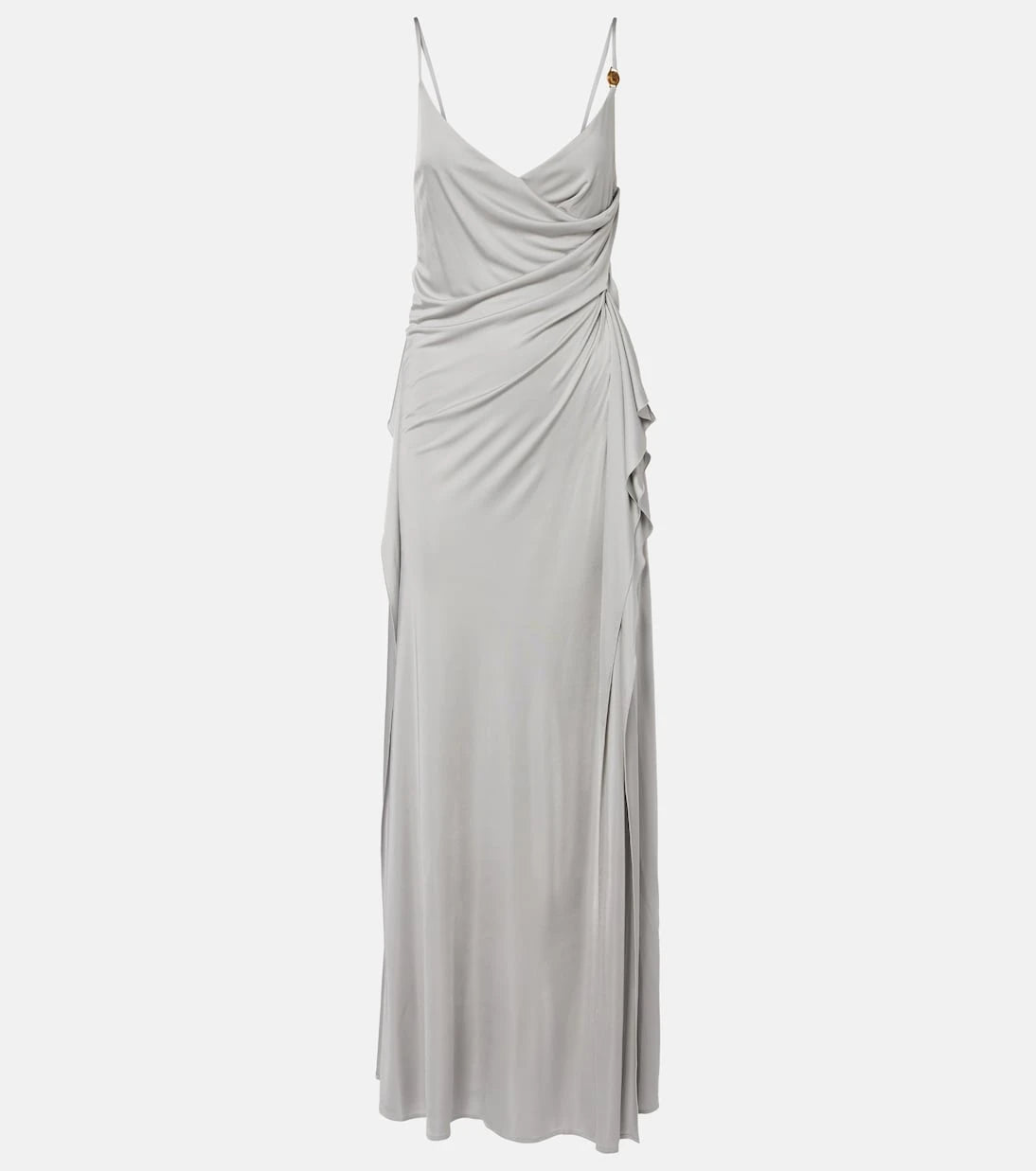 Versace - Medusa draped jersey cocktail dress
