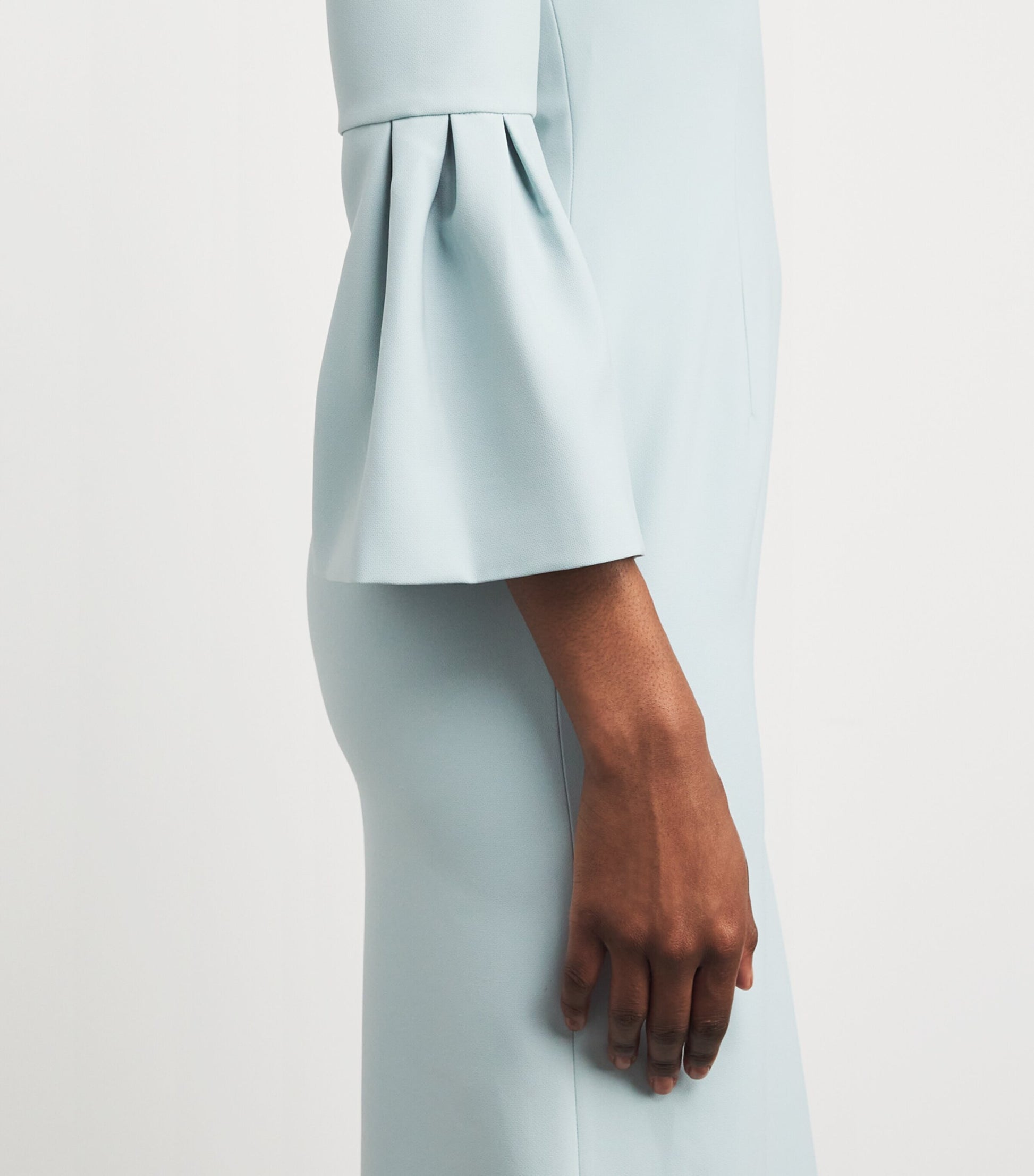 Jenny Packham Blue Crepe Embellished Margot Midi Dress