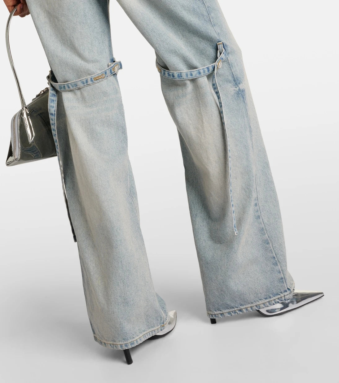 Courrèges - Sailor mid-rise wide-leg jeans