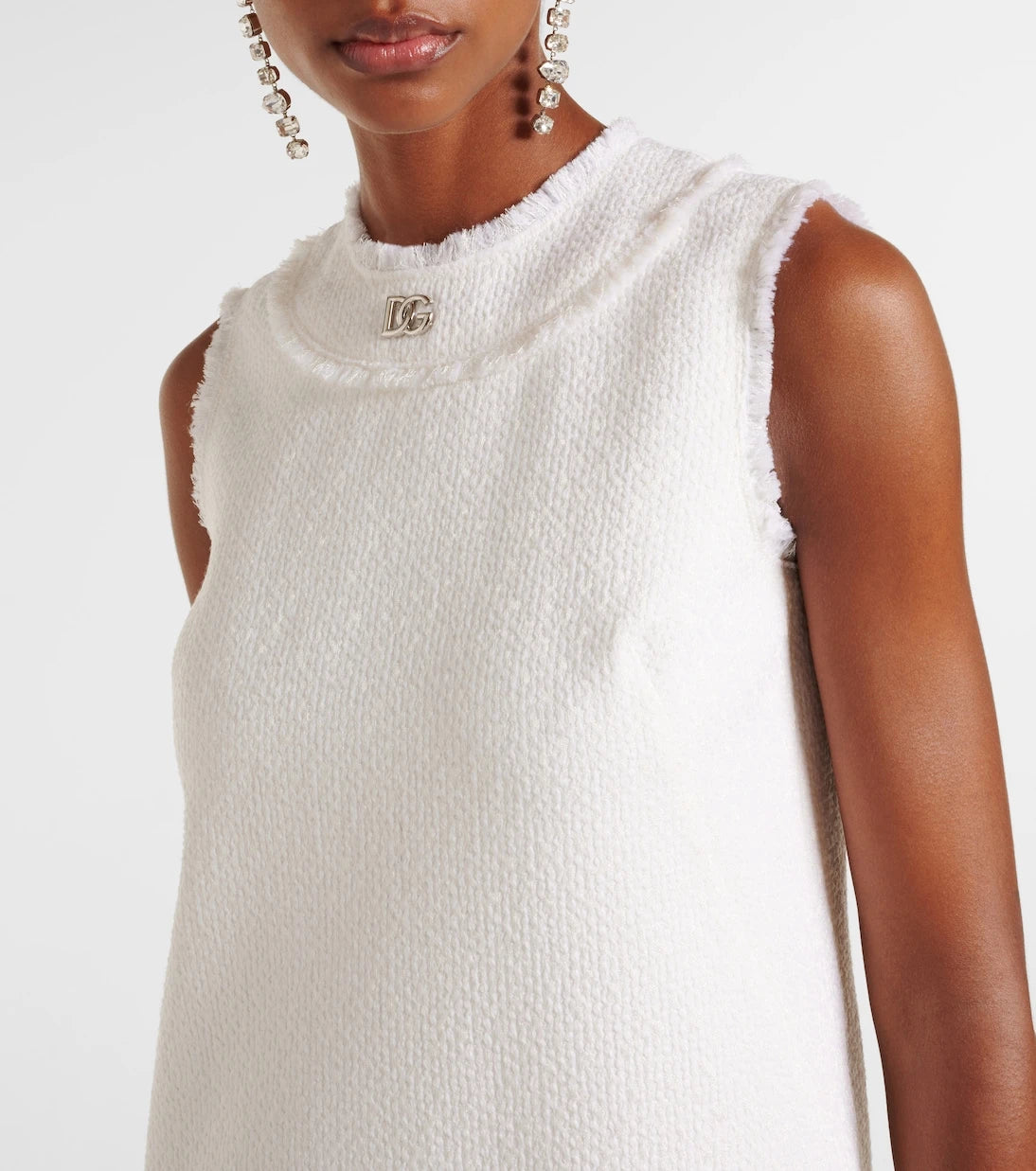 Dolce&Gabbana - DG wool-blend tweed shift dress