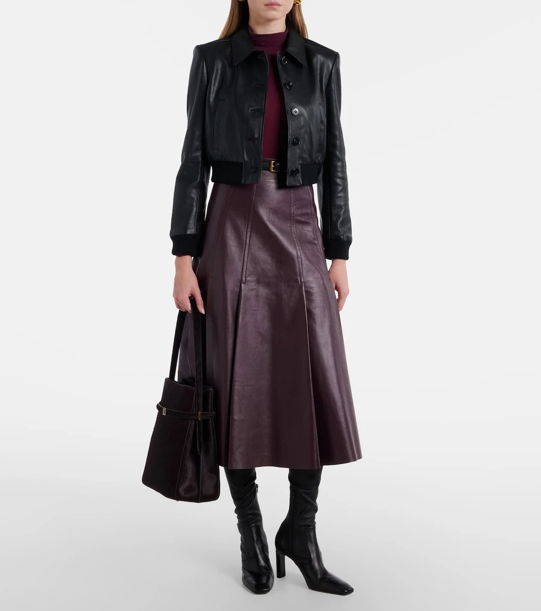 Dorothee Schumacher - Sleek Statement cropped leather blouson jacket