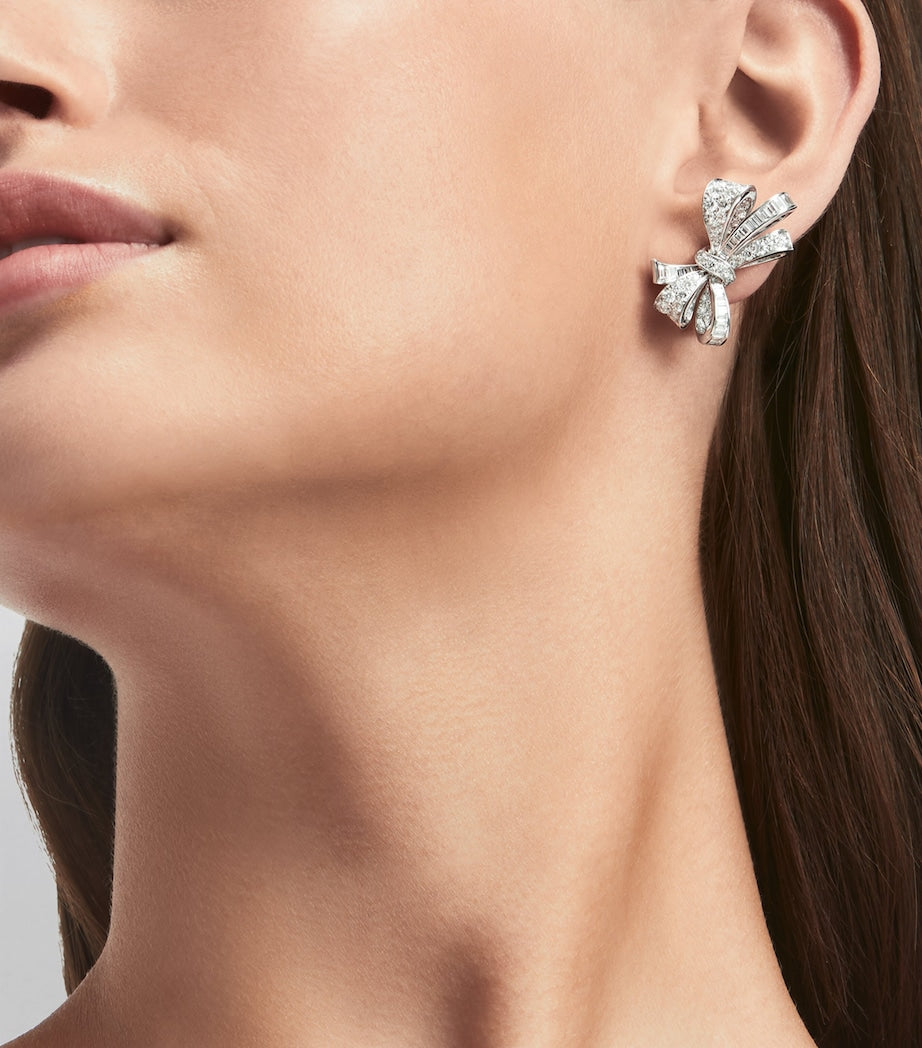 White Gold and Diamond Tilda’s Bow Stud Earrings