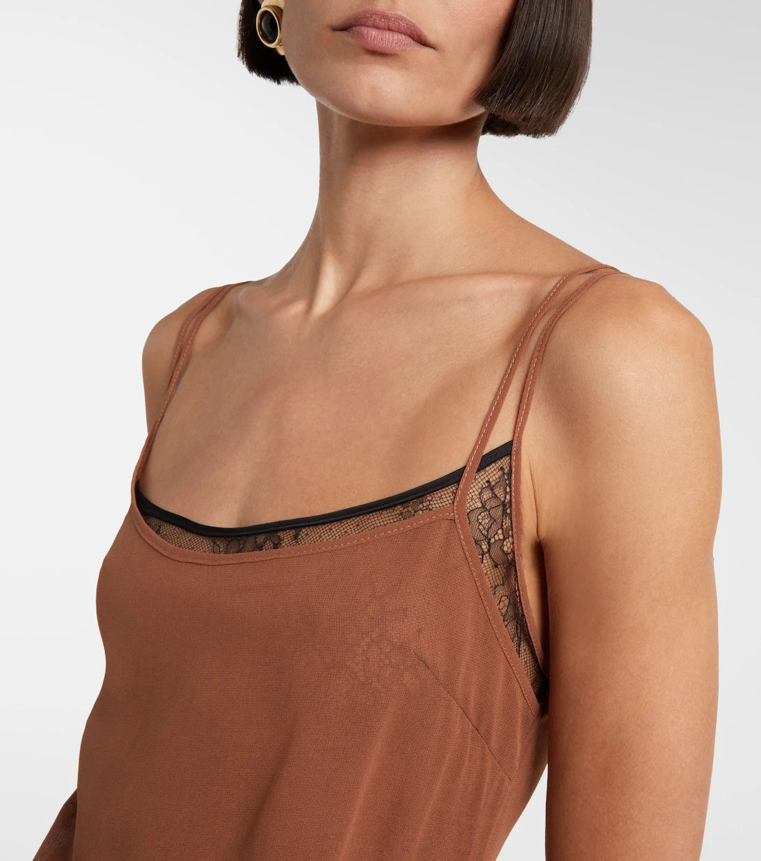 Jacques Wei - Draped ruffled maxi dress