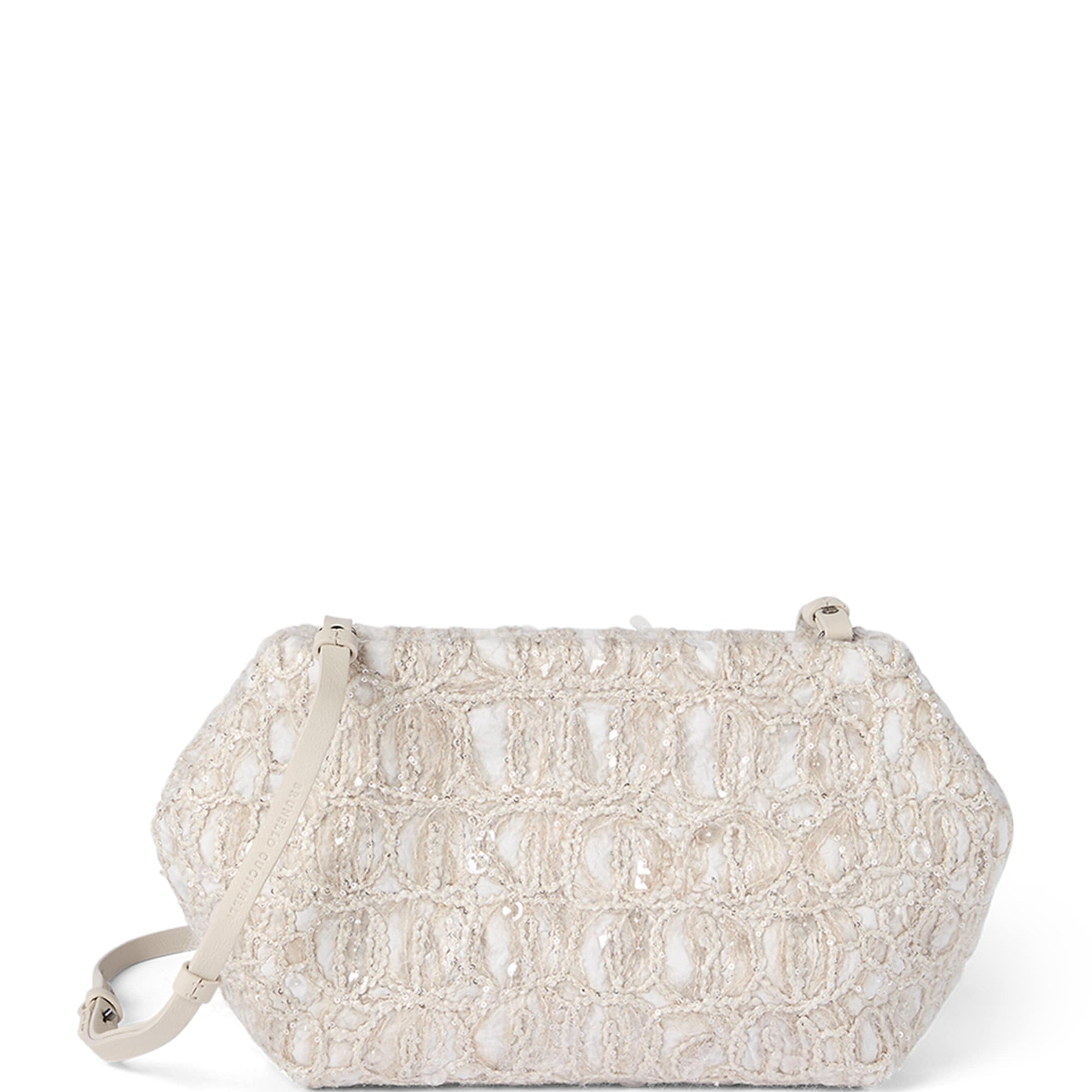Brunello Cucinelli Silk Dazzling Croc Shoulder Bag