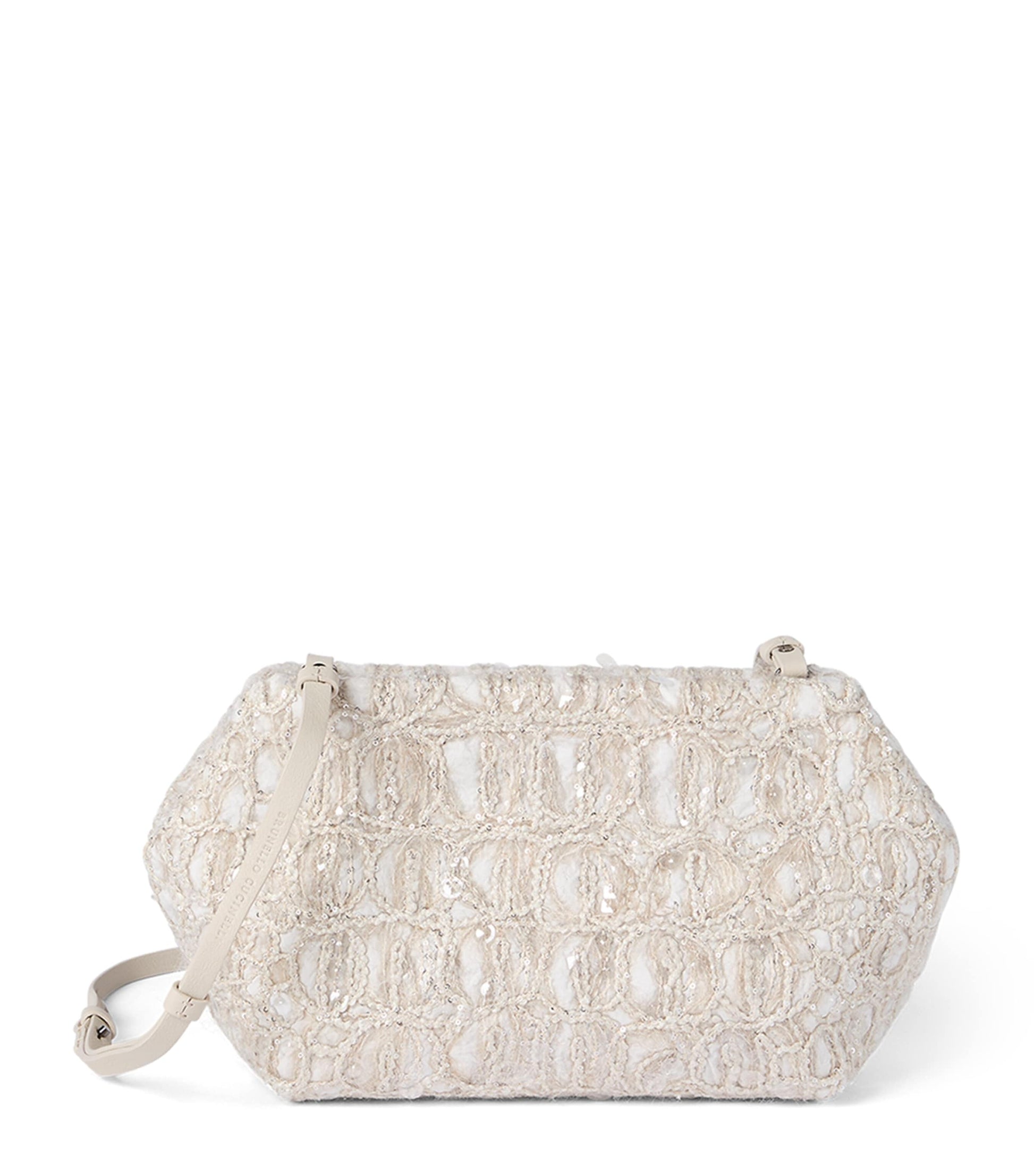 Brunello Cucinelli Silk Dazzling Croc Shoulder Bag