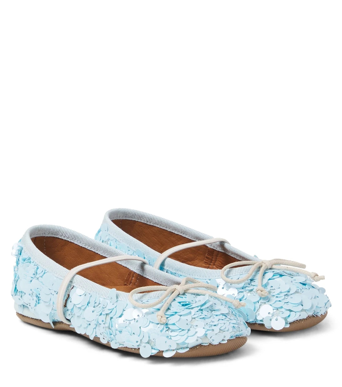PèPè - Bow-detail sequined ballet flats