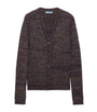 Blue Wool-Cashmere Mouliné Cardigan